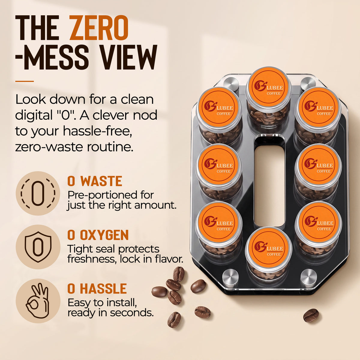 Single Dose Coffee Bean Storage Rack